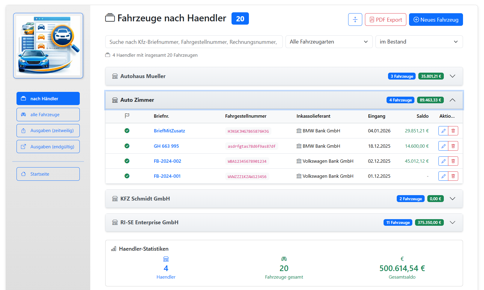 Flexible Listenansichten